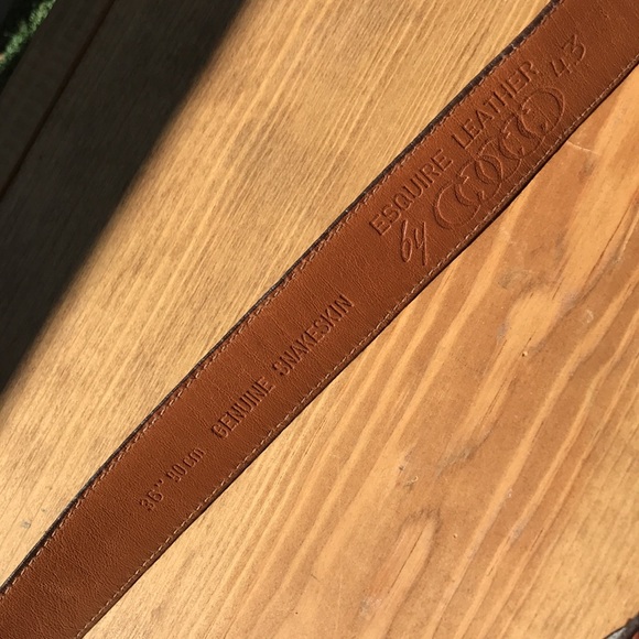 Snakeskin Belt Esquire Leather Cocco Cognac - Picture 11 of 16